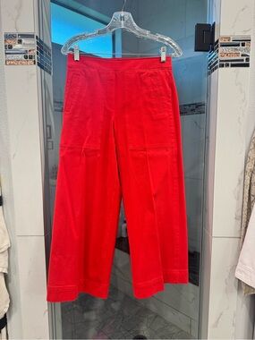 SPANX Red Wide-Leg Cropped Pants